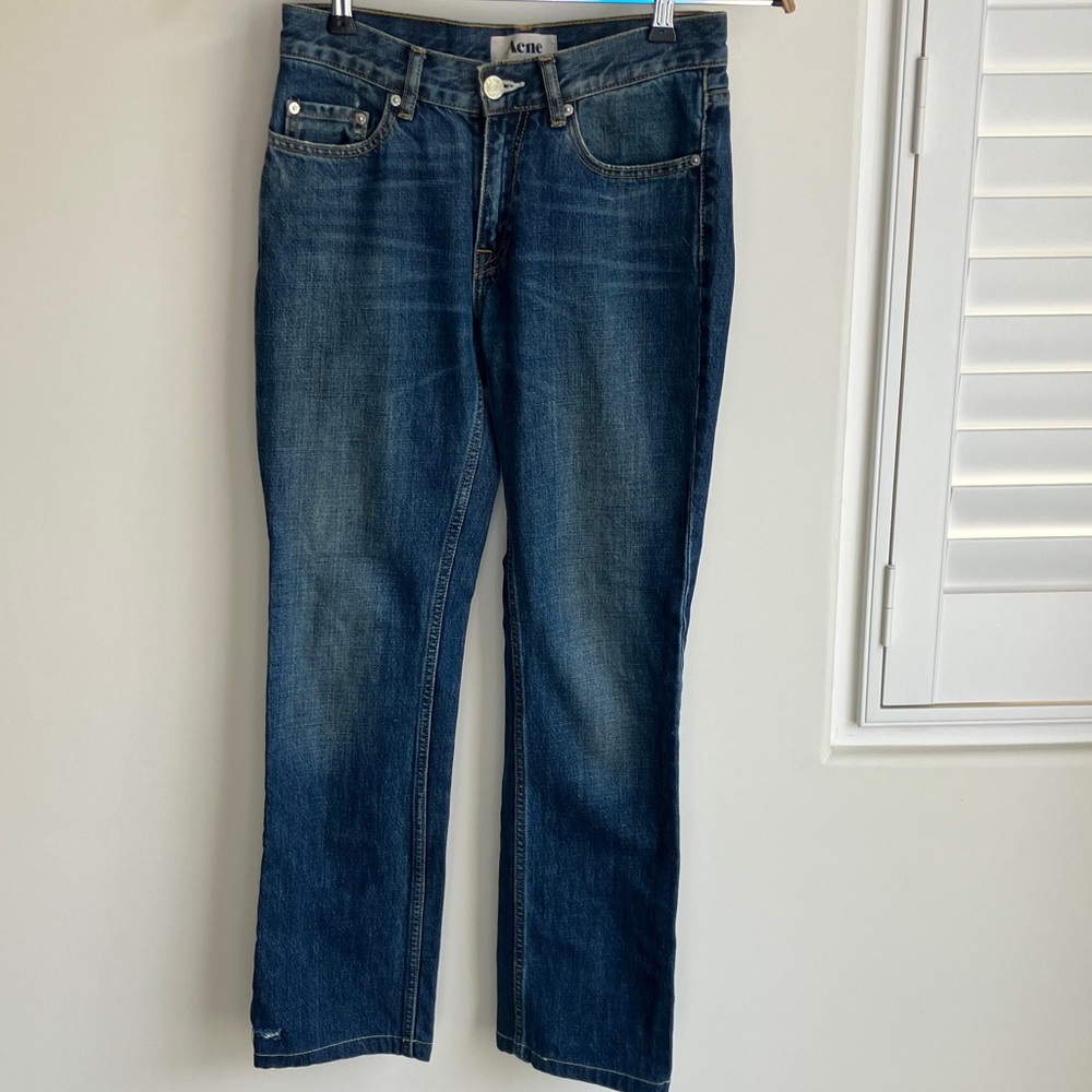 ACNE Men's Mic Basic Blue Straight Leg Jeans Size 28/32